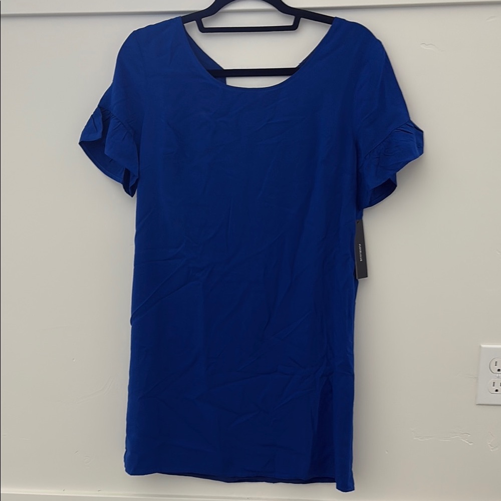 Blue Short Sleeve Dress